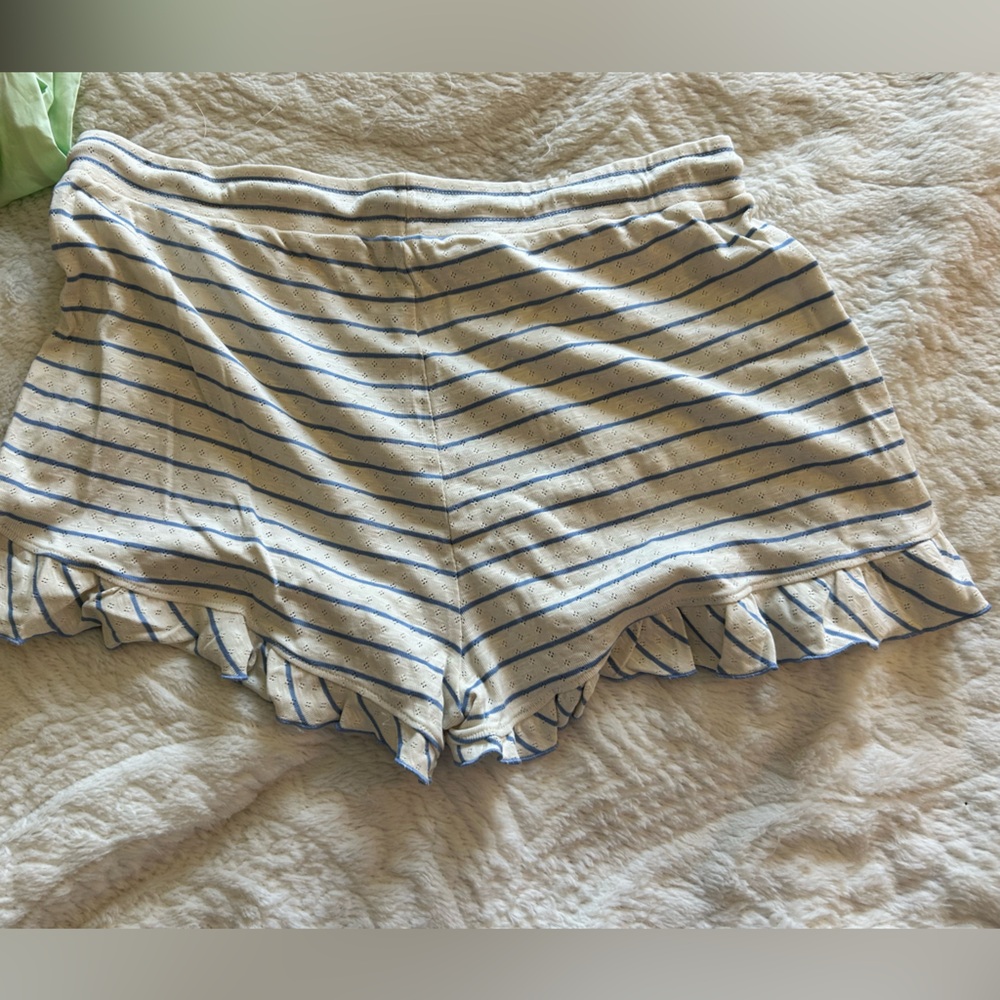 Roller Rabbit Deliah Striped Ruffle Hem Shorts - Picture 2 of 5